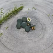 Bottone a coda in metallo-madreperla tinta- Atelier Brunette Quartz 10 mm Cedar x1