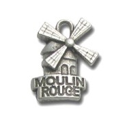 Ciondolo Moulin Rouge mm. 20 Placcatura argento antico x1|raw }}