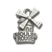 Ciondolo Moulin Rouge mm. 20 Placcatura argento antico x1