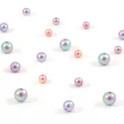 Perle tonde in resina acrilica Il Cielo Pearls Miyuki 6 mm - Arancione x15