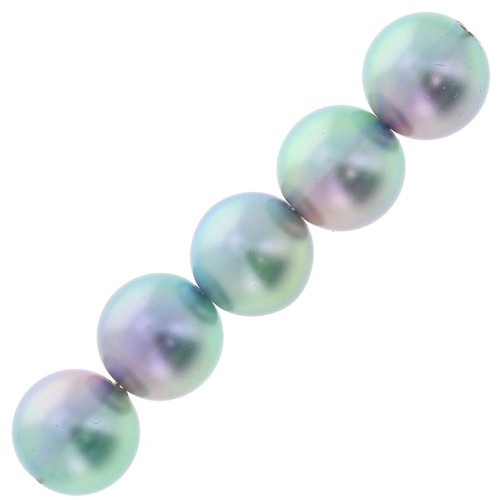 Perle tonde in resina acrilica Il Cielo Pearls Miyuki 6 mm - Blu x15