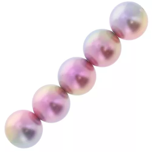 Perle tonde in resina acrilica Il Cielo Pearls Miyuki 8 mm - Pink x10