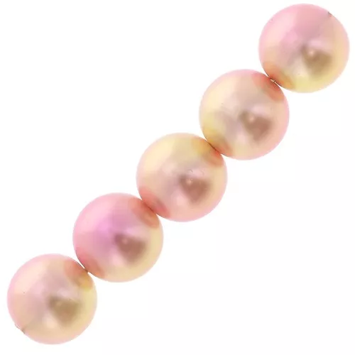 Perle tonde in resina acrilica Il Cielo Pearls Miyuki 8 mm - Arancione x10