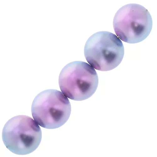 Perle tonde in resina acrilica Il Cielo Pearls Miyuki 8 mm - Purple x10