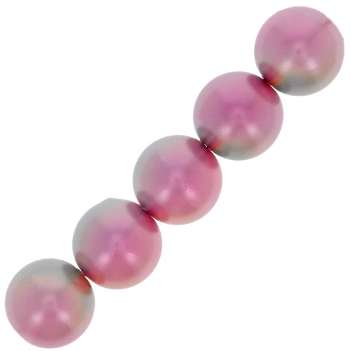 Perle tonde in resina acrilica Il Cielo Pearls Miyuki 10 mm - Pink x6