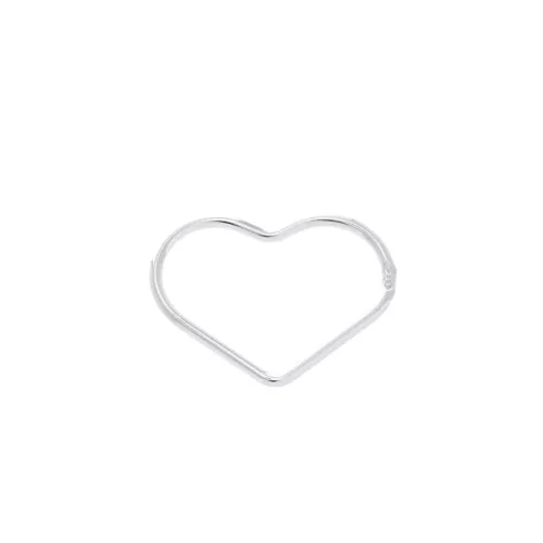 Anello chiuso cuore 15 mm Argento 925 x1