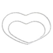 Pendente doppio cuore diamantato 30.5 mm in Argento 925 x1|raw }}