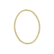 Anello chiuso ovale diamantato 20x14 mm ein Argento 925 Dorato oro fino x1