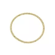 Anello chiuso rotondo diamantato 20 mm in Argento 925 dorato oro fino x1