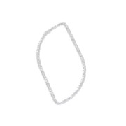 Anello chiuso navetta diamantato 21x10 mm in Argento 925 x1