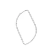 Anello chiuso navetta diamantato 21x10 mm in Argento 925 x1