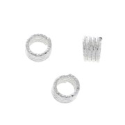 Anello imitazione filo spinato diamantato 6x3.8 mm in Argento 925 x1|raw }}