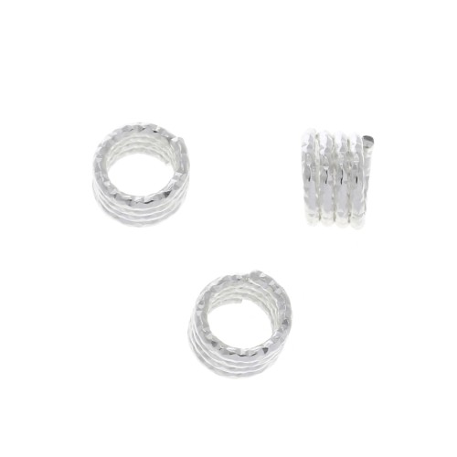 Anello imitazione filo spinato diamantato 6x3.8 mm in Argento 925 x1