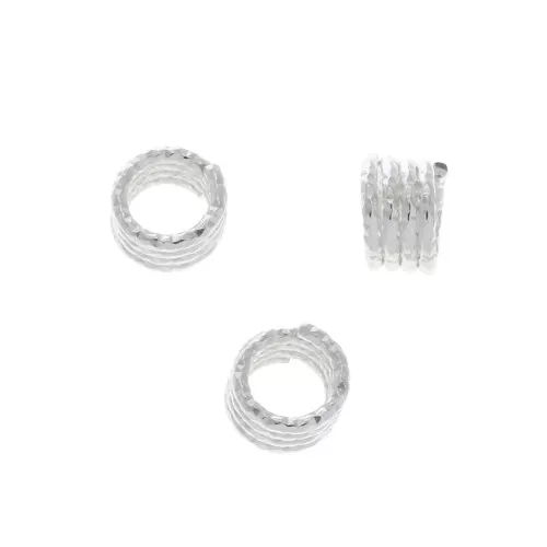 Anello imitazione filo spinato diamantato 6x3.8 mm in Argento 925 x1