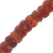 Perle di pietra semipreziosa sfaccettata Heishi 5,5x3 mm Imitazione corniola x20