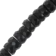 Perle sfaccettate Heishi - pietra semipreziosa 5,5x3 mm - Onice nero x20