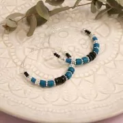 Perle sfaccettate Heishi - pietra semipreziosa 5,5x3 mm - Onice nero x20