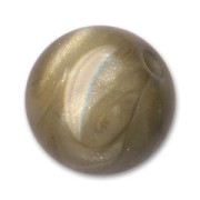 Perla tonda fori grandi mm. 19 Sand Chalk pagliuzze x1