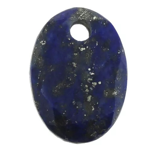 Pendente ovale sfaccettato 14x10 mm Pietra Gemma - Lapis Lazuli x1