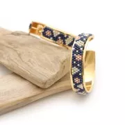 Creole larghe con bordo curvo da decorare - 35 mm - Dorato  x2