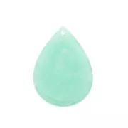 Pendente goccia 31x22 mm - Squama di tartaruga - Mint madreperla x1