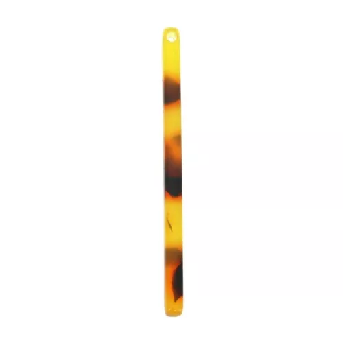 Pendente barra 40x2.5 mm - Squama di tartaruga - Marrone - Nero x1