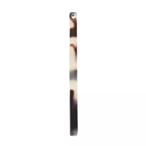 Pendente barra 40x2.5 mm - Squama di tartaruga - Beige - Nero x1