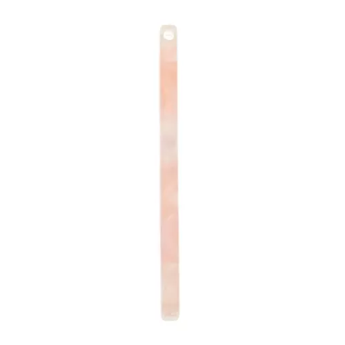 Pendente barra 40x2.5 mm - Squama di tartaruga - Rosa madreperla x1