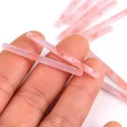 Pendente barra 40x2.5 mm - Squama di tartaruga - Rosa madreperla x1