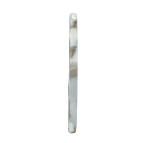 Pendente barra 40x2.5 mm -Squama di tartaruga - Marrone scuro Grigio madreperla x1