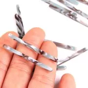 Pendente barra 40x2.5 mm -Squama di tartaruga - Marrone scuro Grigio madreperla x1