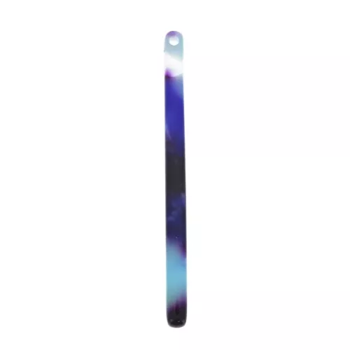 Pendente barra 40x2.5 mm - Squama di tartaruga - Multi Blu - Giallo x1