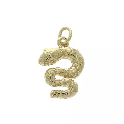 Ciondolo serpente con anello chiuso 15.5x11 mm - Placcato oro 3 micron x1