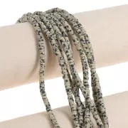 Perla in pietra semipreziosa 4,5x2 mm di diaspro dalmata tinto x38cm