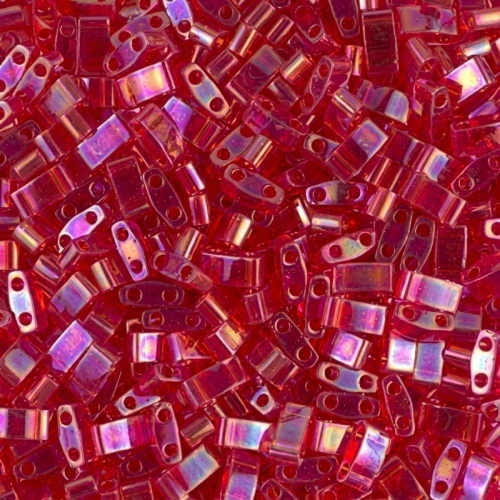 Miyuki Half Tila Beads 5x2.3x1.9mm HTL-254 - Trasparente Red AB x10g