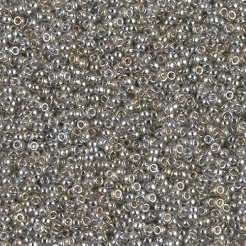 Rocaille Miyuki 15/0 1881 - Trasparente Silver Gray Gold Luster x8g