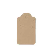 Kit di 30 supporti gioielli 7.5x4.5cm per orecchini e collane - Kraft