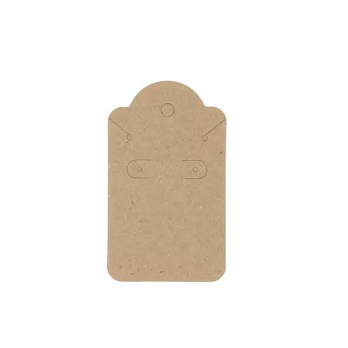 Kit di 30 supporti gioielli 7.5x4.5cm per orecchini e collane - Kraft