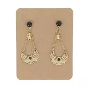 Kit di 30 supporti gioielli - 8x6 cm per orecchini e collane - Kraft