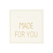 Kit di 20 Supporti de présentation 6x6 cm per orecchini e collane Bianco Ocra x20|raw }}