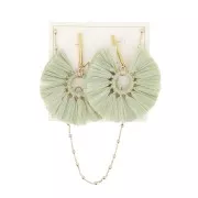 Kit di 20 Supporti de présentation 6x6 cm per orecchini e collane Bianco Ocra x20