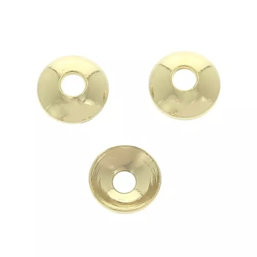 Coppette tonde 4.5 mm - Placcato oro 3 micron x4
