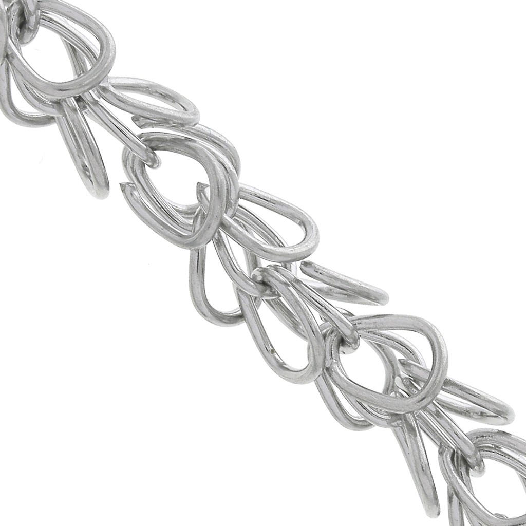 Ampia Catena In Acciaio Inox 304 Platinato 45 Cm - Maglia 1,5 Mm - Per Creazione Gioielli Fai-da-te In Stile Vintage - 3