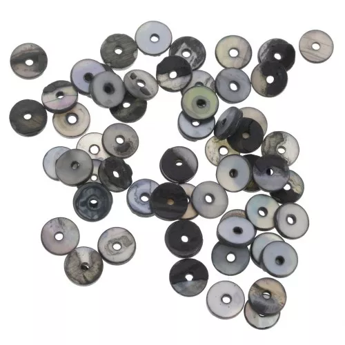 Rondelle Heishi madreperla tinte 5 mm - Nero x144