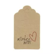Etichette rettangolo 50x30 mm - Made with - Kraft x10