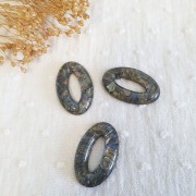 Pendente ovale 29x18 mm in acetato di cellulosa - Marmo Multicolore x1