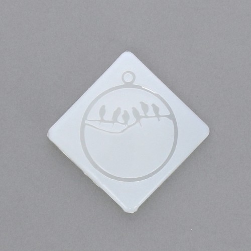 Stampo silicone tondo scavato per realizzare dei pendenti in resina 54x48 mm x1