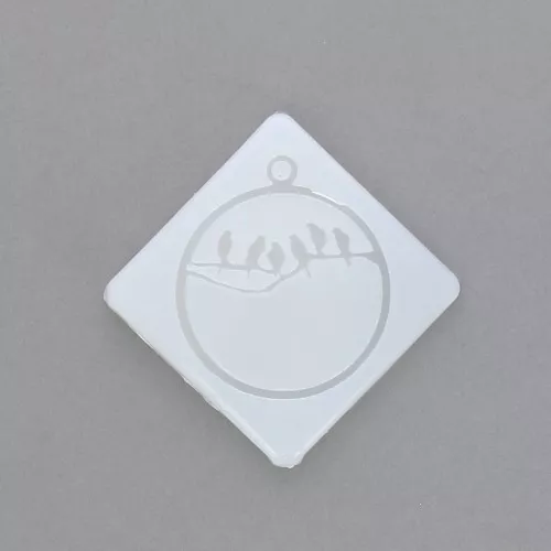 Stampo silicone tondo scavato per realizzare dei pendenti in resina 54x48 mm x1