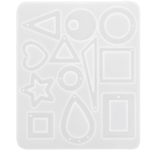 Stampo silicone per realizzare pendenti e intercalari scavati in resina x1