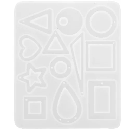 Stampo silicone per realizzare pendenti e intercalari scavati in resina x1